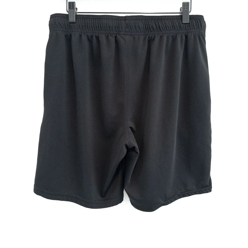 Athletic Works Basketball Shorts Mens Medium Black Mesh Drawstring Activewear